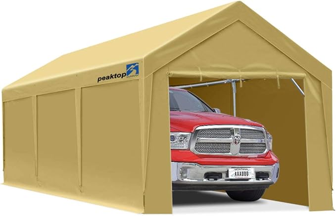 PEAKTOP OUTDOOR 10x20 ft Heavy Duty Carport 1